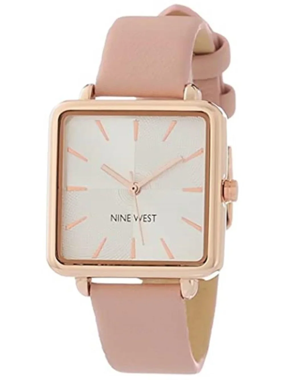 Nine West Women's Strap Watch Pink Rose Gold